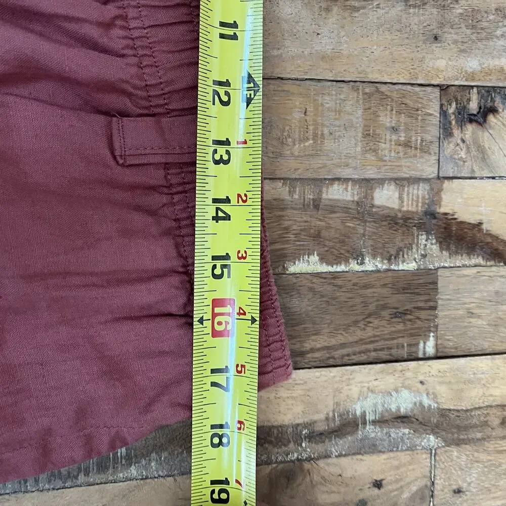 Caribbean Cargo Pants Men's 40x34 Mauve 100% Linen Adjustable Side Pockets NWT